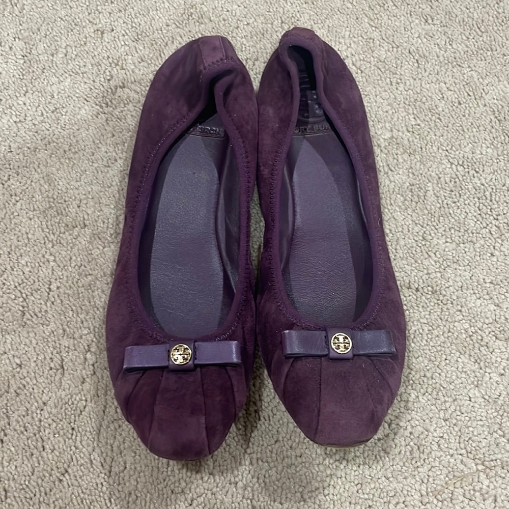 Tory Burch Maroon Flats. Size 7.5